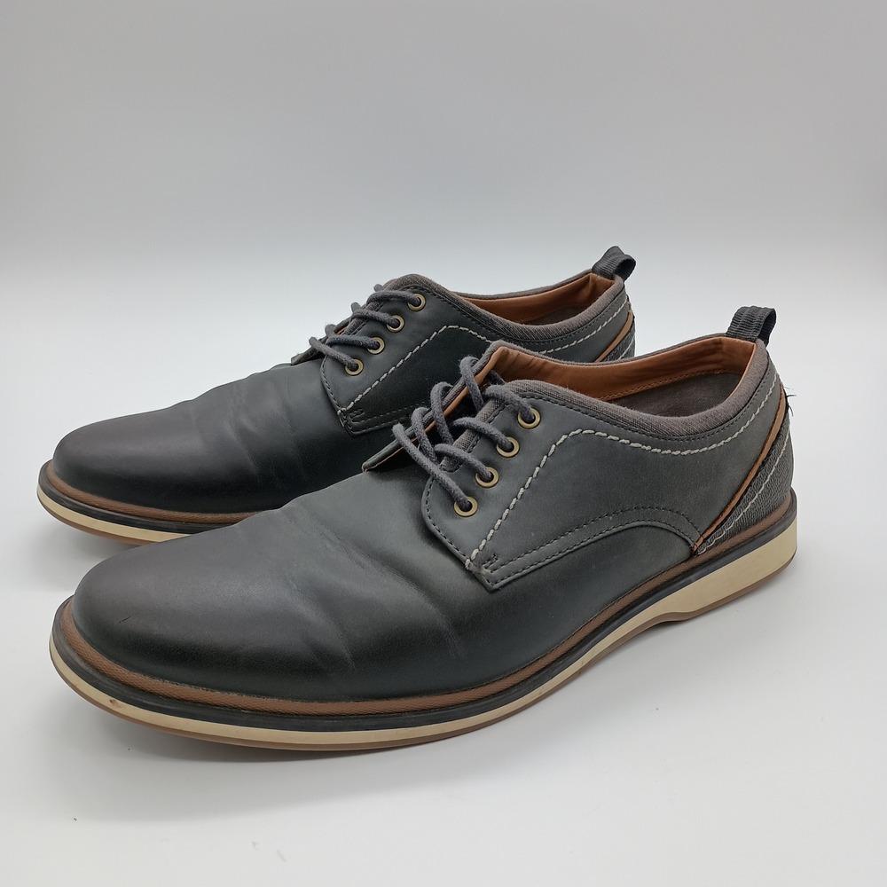 JF J. Ferrar Bender Mens Oxford Shoes Gray Dress Casual Lace Up 8.5 M